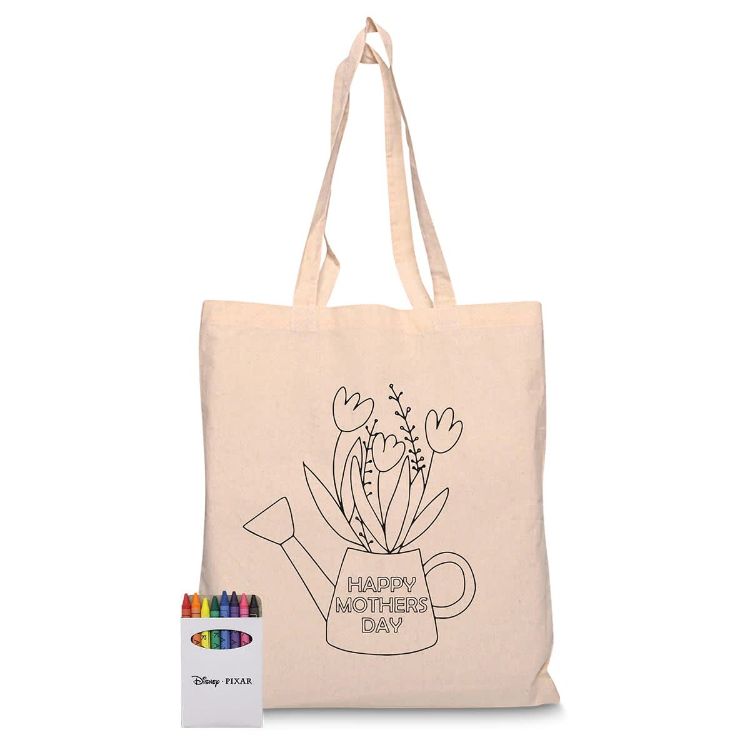 Picture of Squiggle Calico bag + Crayon set