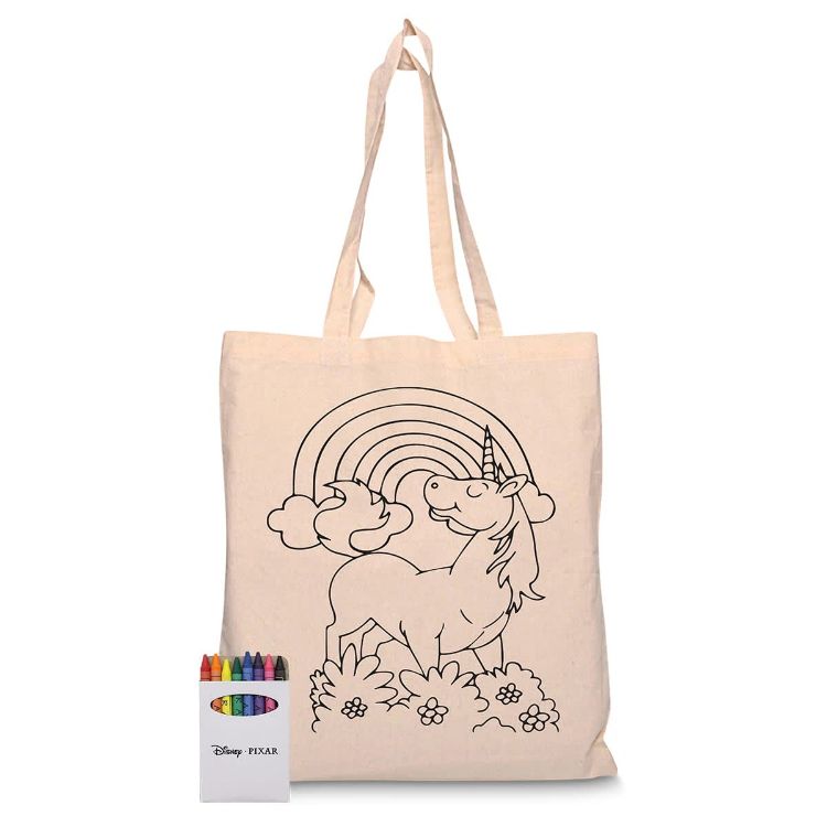 Picture of Squiggle Calico bag + Crayon set