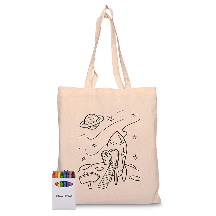 Picture of Squiggle Calico bag + Crayon set