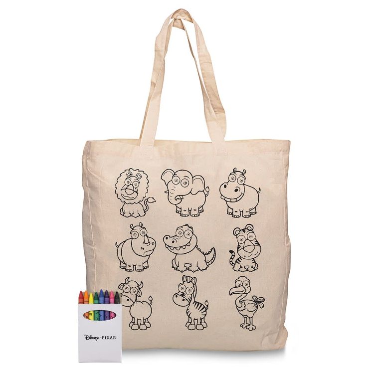 Picture of Squiggle Calico bag + Crayon set