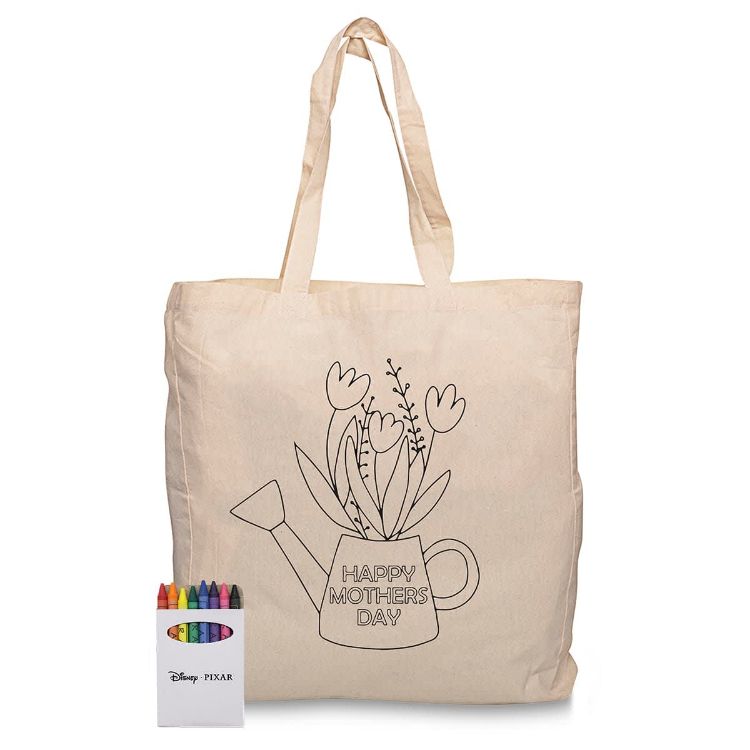 Picture of Squiggle Calico bag + Crayon set