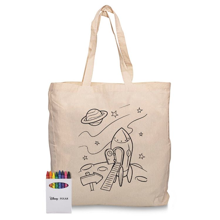 Picture of Squiggle Calico bag + Crayon set