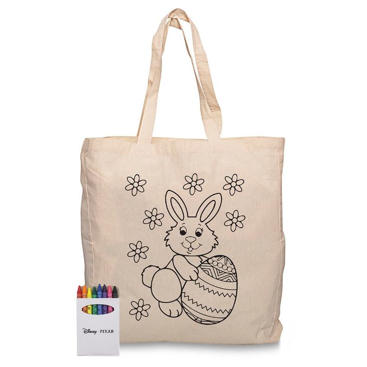 Picture of Squiggle Calico bag + Crayon set