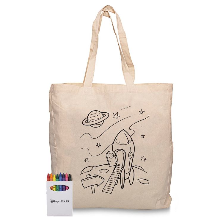 Picture of Squiggle Calico bag + Crayon set