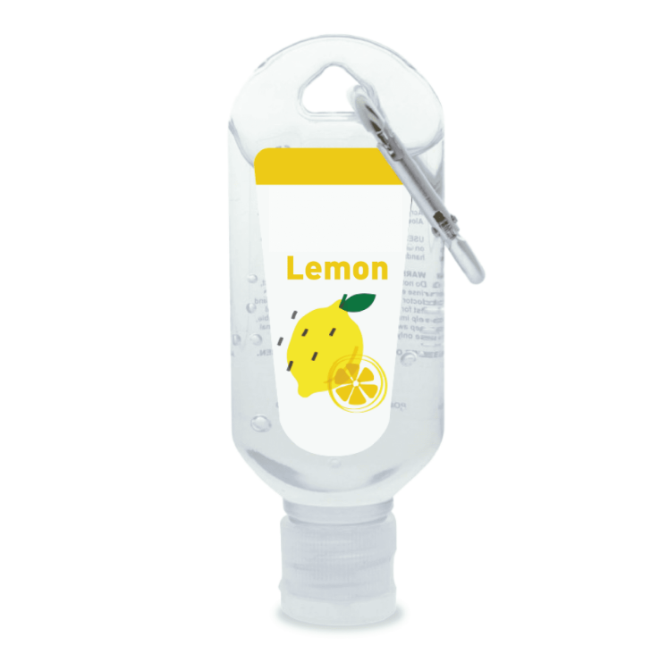 Picture of Lemon Scented 60mL Hand Sanitiser with Carabiner