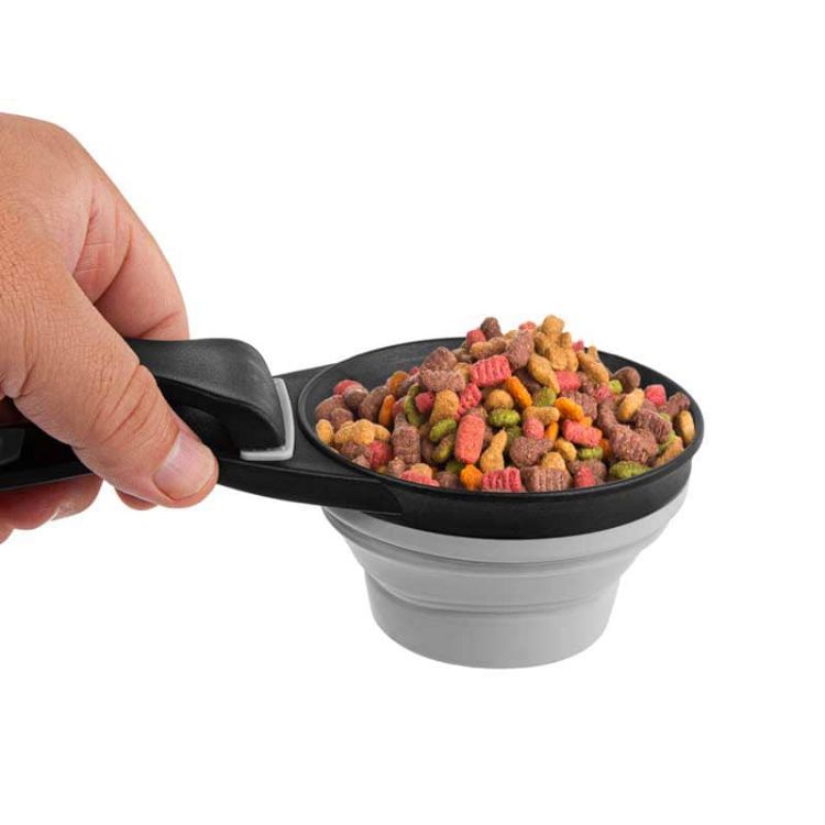 Picture of Collapsible Silicone Pet Food Scoop & Bag Clip