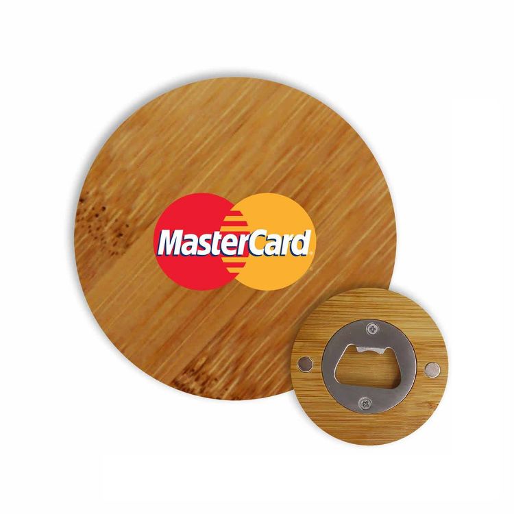 Picture of Round Bamboo Bottle Opener