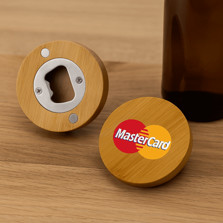 Picture of Round Bamboo Bottle Opener