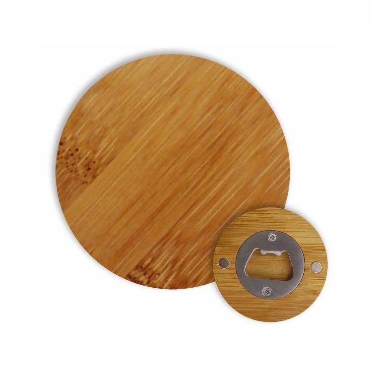 Picture of Round Bamboo Bottle Opener