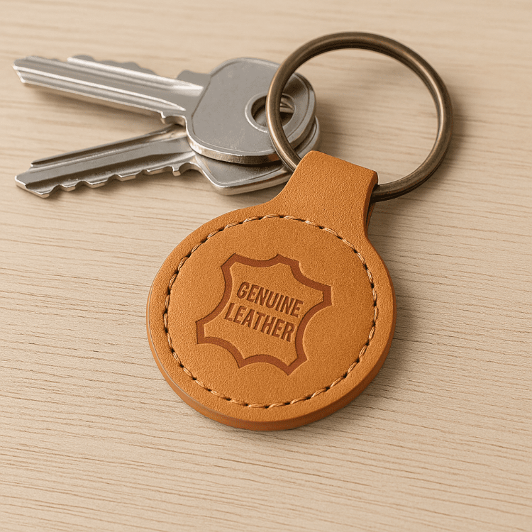 Picture of London Recycled Leather Keyring
