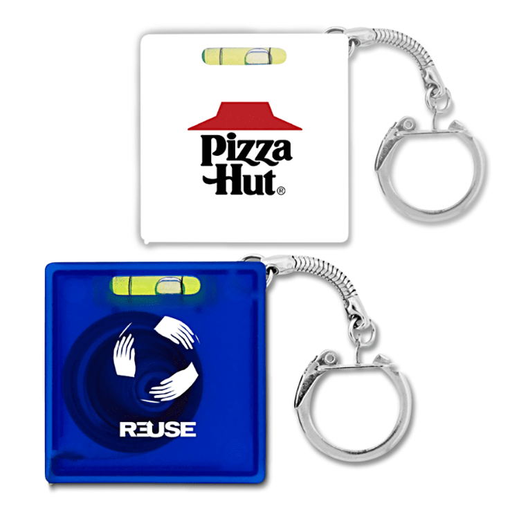 Picture of Tape Measure with Level Key Chain