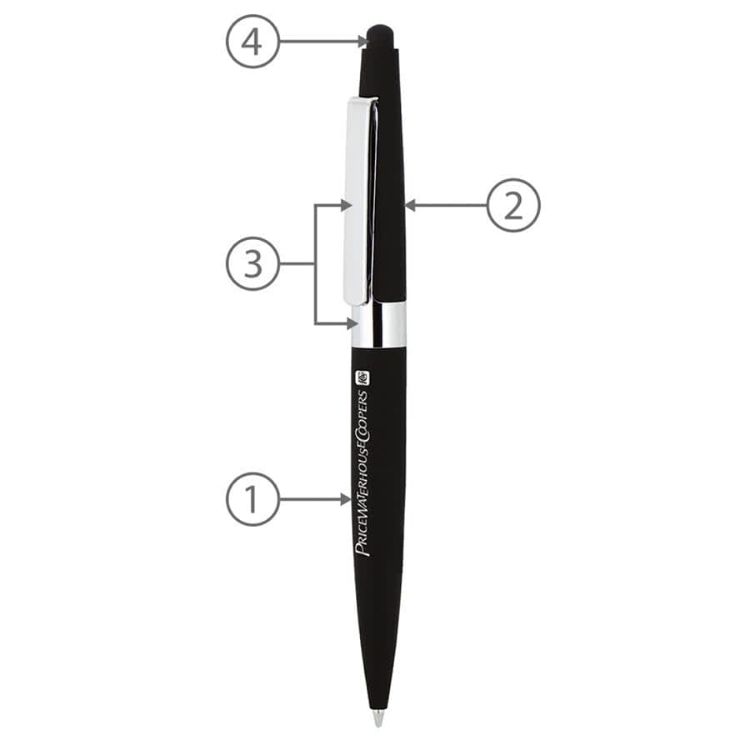 Picture of BND77S PERI STYLUS, TWIST METAL BALL PEN