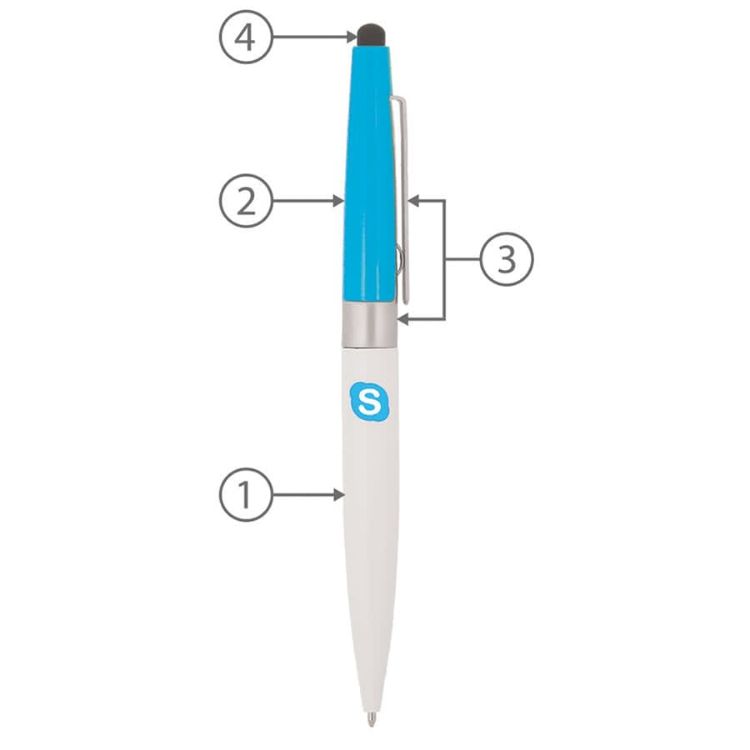 Picture of BND77S PERI STYLUS, TWIST METAL BALL PEN