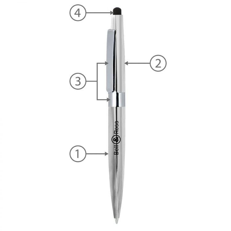Picture of BND77S PERI STYLUS, TWIST METAL BALL PEN
