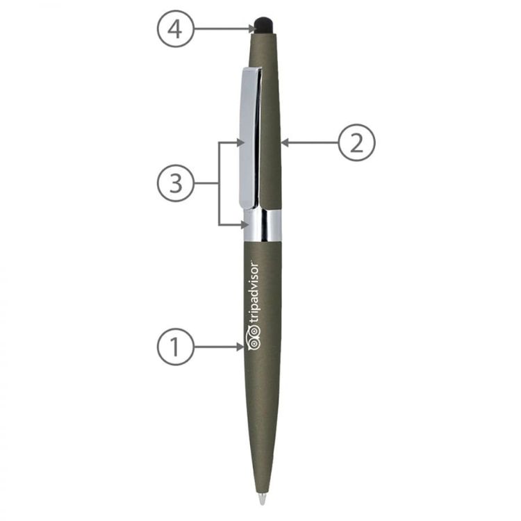 Picture of BND77S PERI STYLUS, TWIST METAL BALL PEN