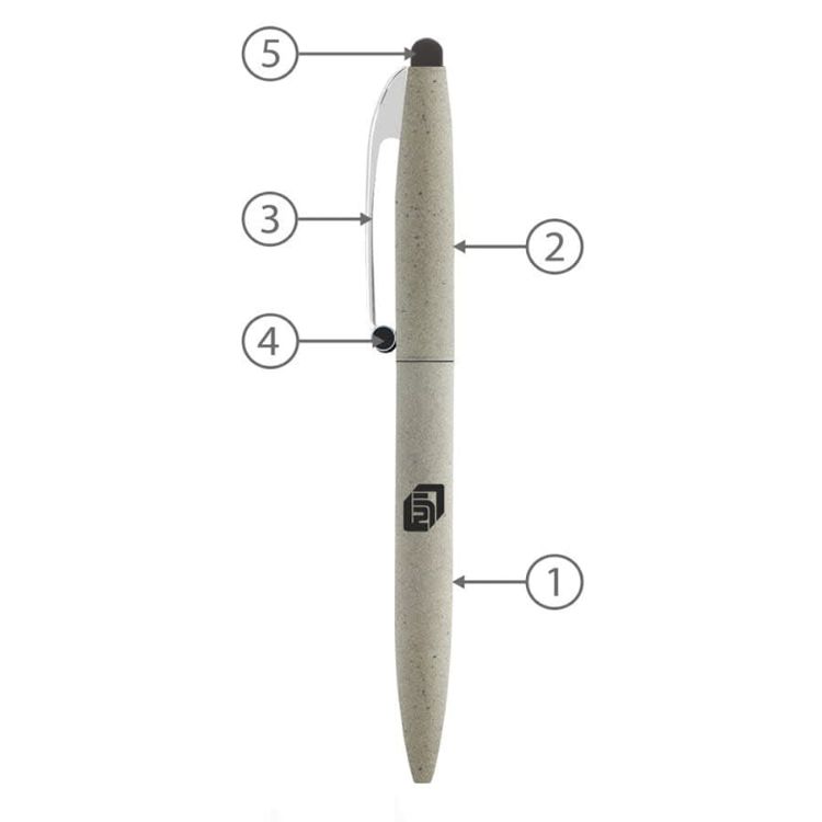 Picture of BND75S CLAW STYLUS TWIST METAL BALL PEN