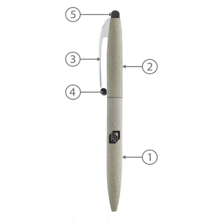 Picture of BND75S CLAW STYLUS TWIST METAL BALL PEN