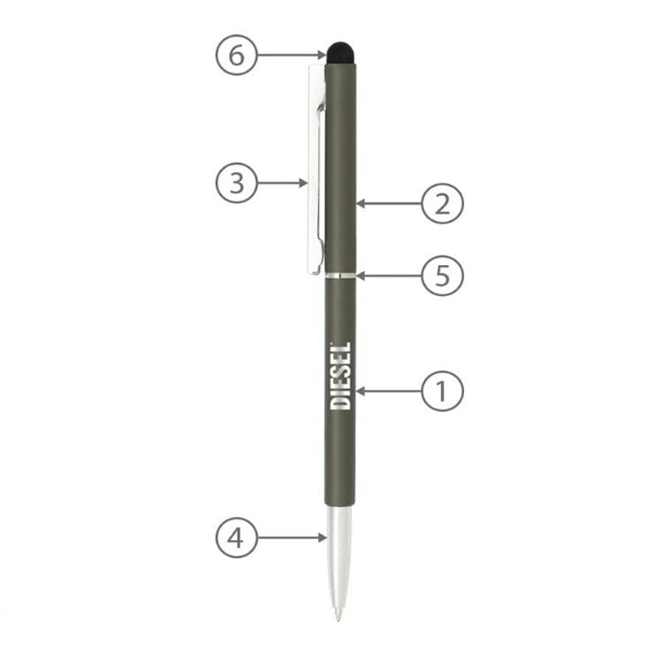 Picture of BND71S CLAP STYLUS THIN TWIST METAL BALL PEN