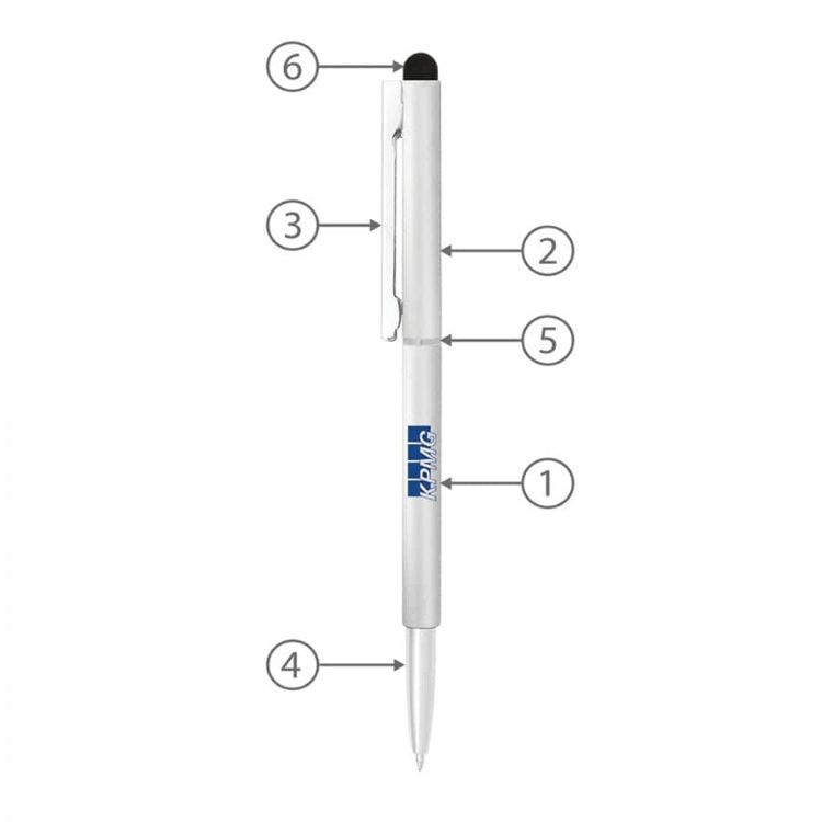 Picture of BND71S CLAP STYLUS THIN TWIST METAL BALL PEN