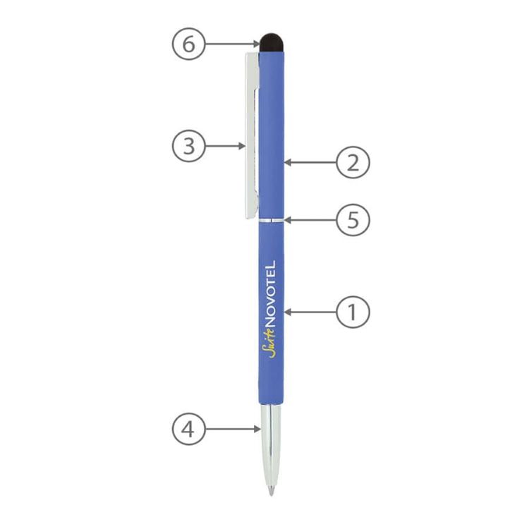 Picture of BND71S CLAP STYLUS THIN TWIST METAL BALL PEN