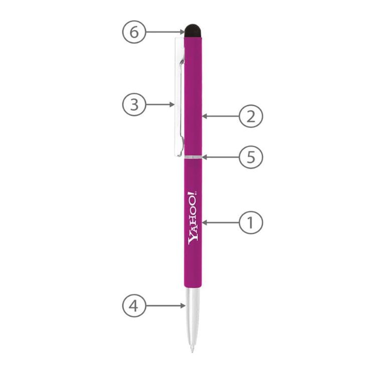 Picture of BND71S CLAP STYLUS THIN TWIST METAL BALL PEN