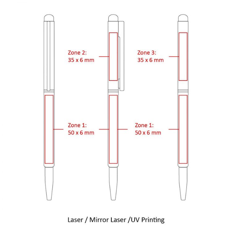 Picture of BND71S CLAP STYLUS THIN TWIST METAL BALL PEN