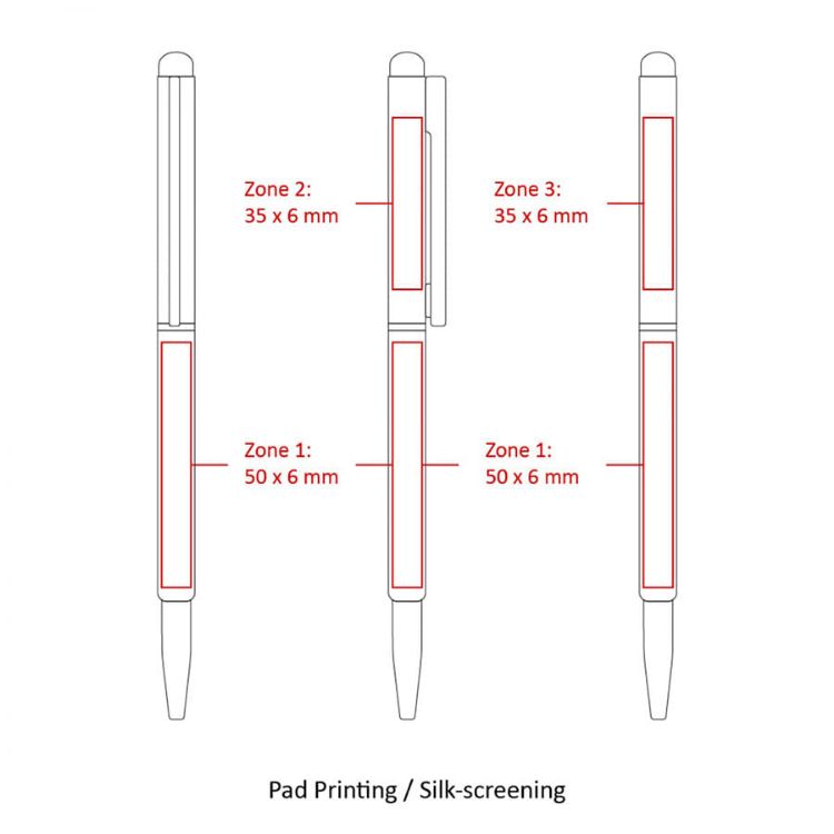 Picture of BND71S CLAP STYLUS THIN TWIST METAL BALL PEN