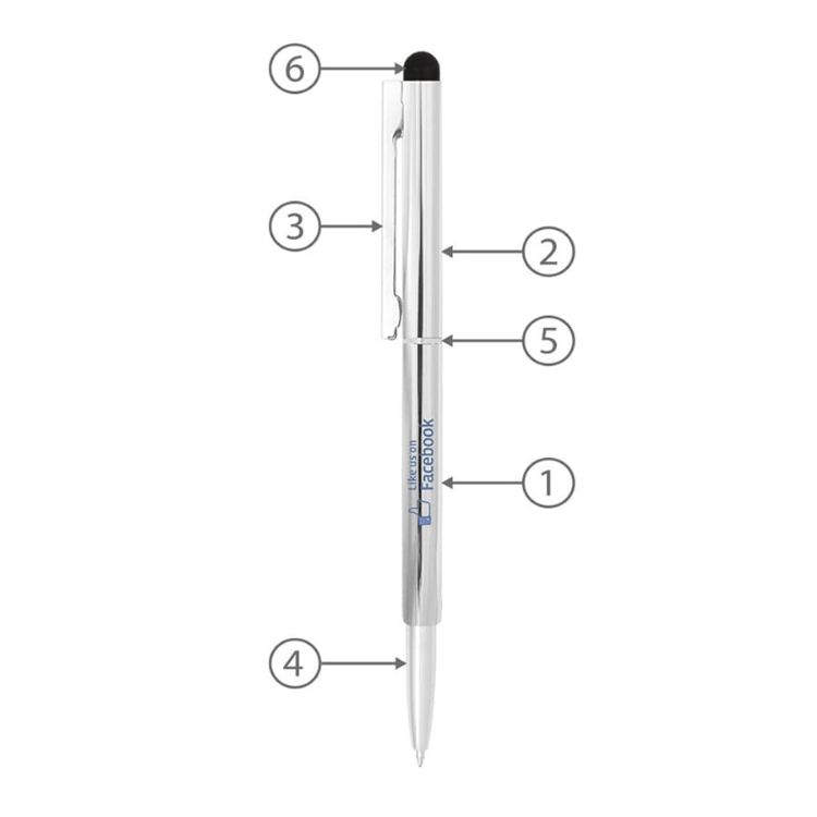 Picture of BND71S CLAP STYLUS THIN TWIST METAL BALL PEN