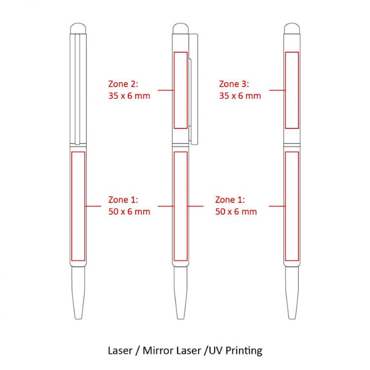 Picture of BND71S CLAP STYLUS THIN TWIST METAL BALL PEN
