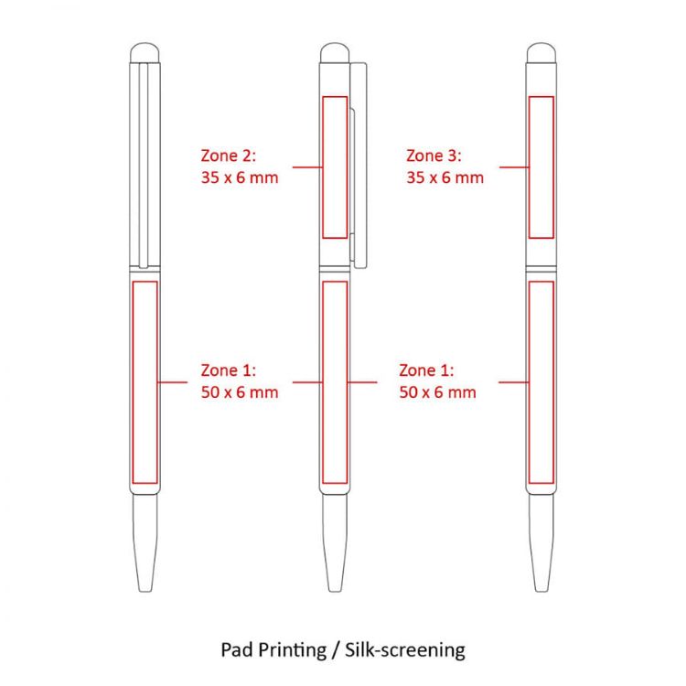 Picture of BND71S CLAP STYLUS THIN TWIST METAL BALL PEN