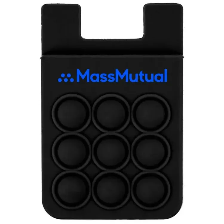 Picture of Popper Stress Reliever Silicone Phone Wallet