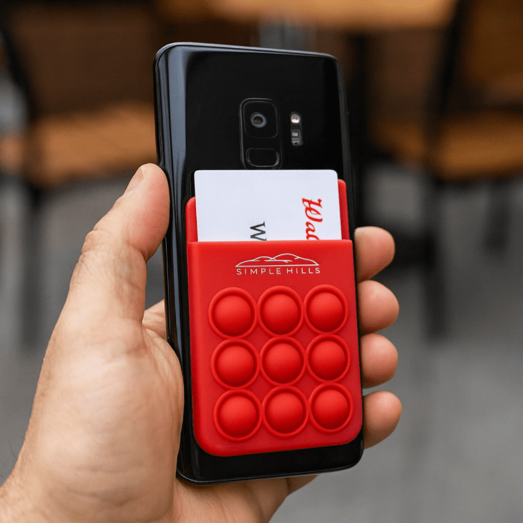 Picture of Popper Stress Reliever Silicone Phone Wallet