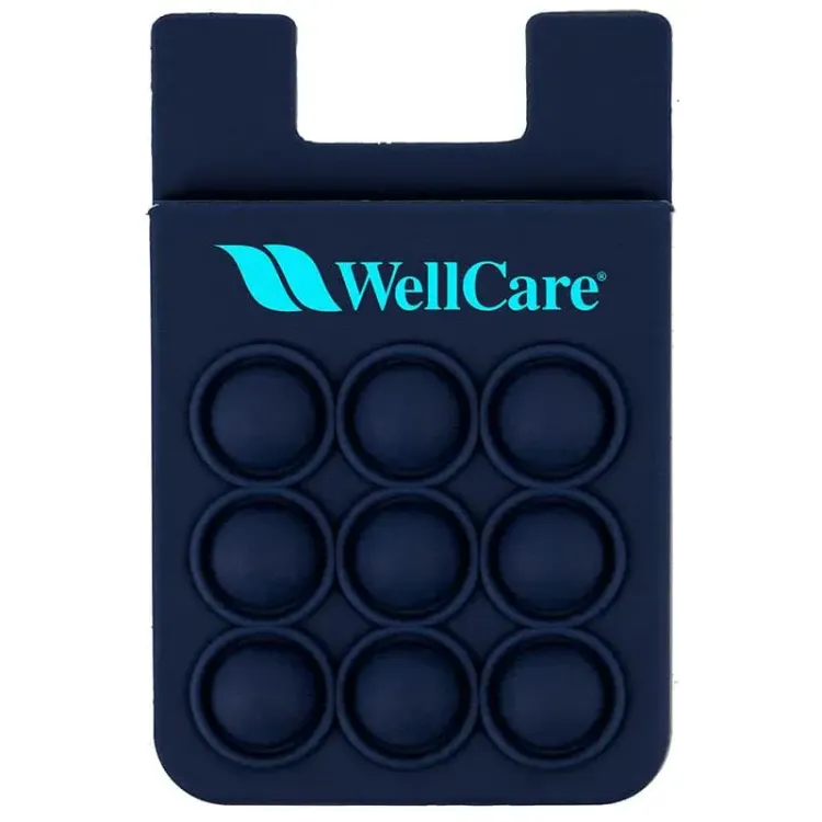 Picture of Popper Stress Reliever Silicone Phone Wallet