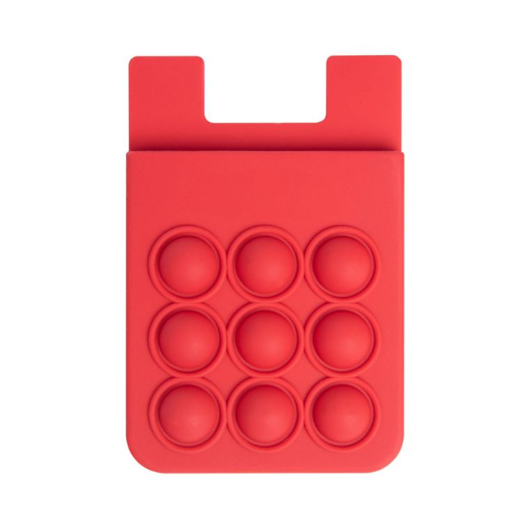 Picture of Popper Stress Reliever Silicone Phone Wallet